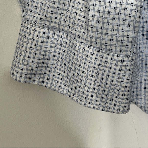 Construct Con.Struct White Blue Stretch Slim-Fit Dress Shirt - Picture 2 of 6